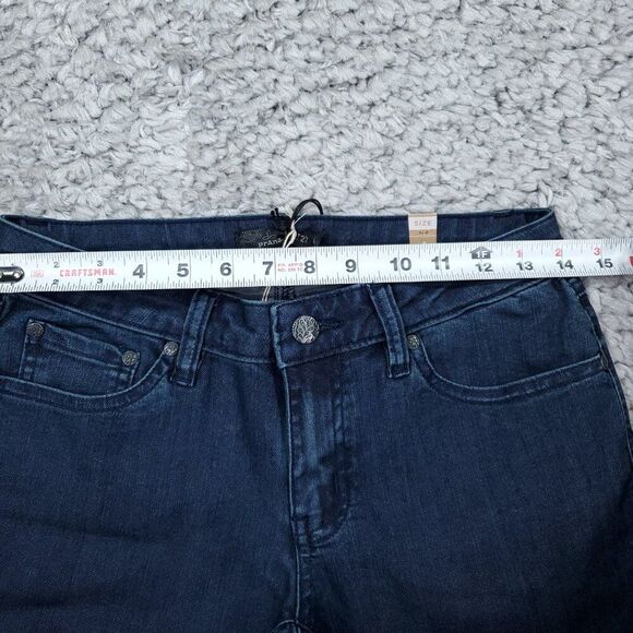Prana Kara Rolled Skinny Jeans Indigo Blue Size 4 27 Stretch Cuffed Low Rise - Picture 8 of 12